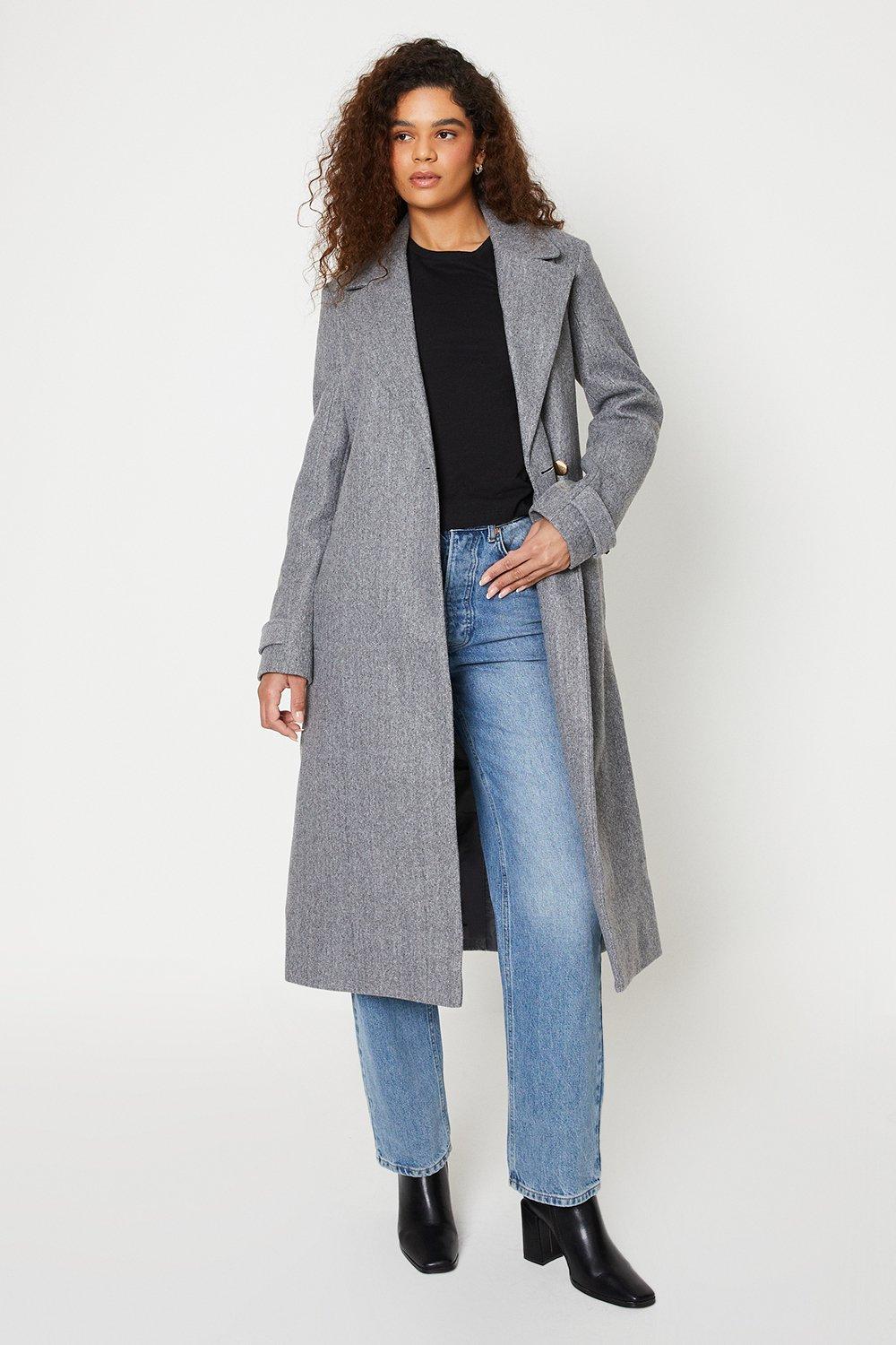 Jackets & Coats | Tall Longline Belted Coat | Dorothy Perkins