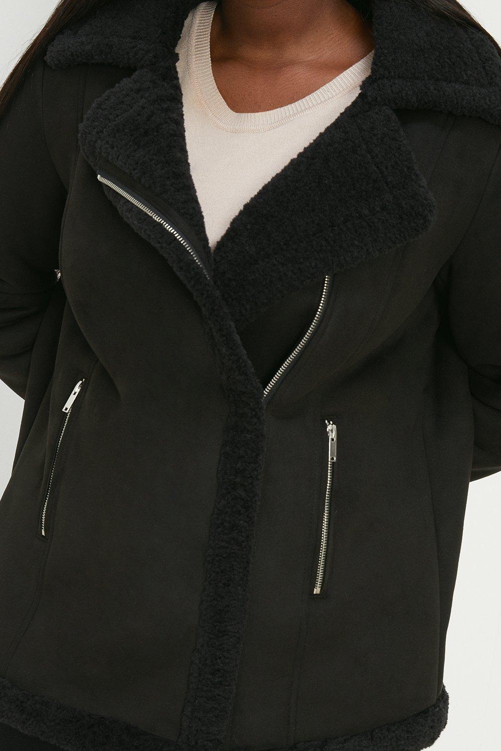 Dorothy perkins hotsell black aviator jacket