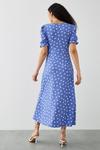 Dorothy Perkins Blue Spot Short Sleeve V Neck Midi Dress thumbnail 3