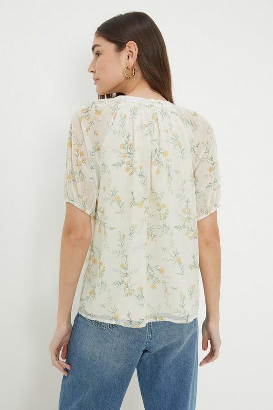 Dorothy Perkins Ivory Floral Chiffon Blouse 3