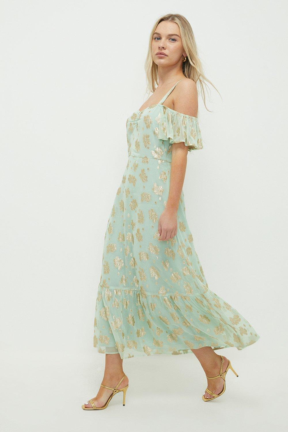 Cold shoulder shop petite maxi dress