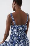 Dorothy Perkins Cobalt Floral Strappy Tiered Midi Dress thumbnail 4