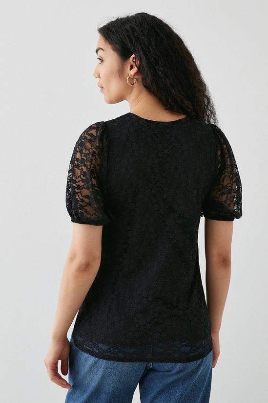 Dorothy Perkins All Over Lace Puff Sleeve Top 3
