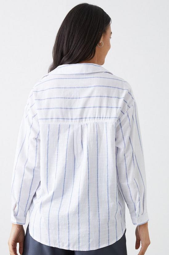 Dorothy Perkins Blue Stripe Long Sleeve Shirt 3