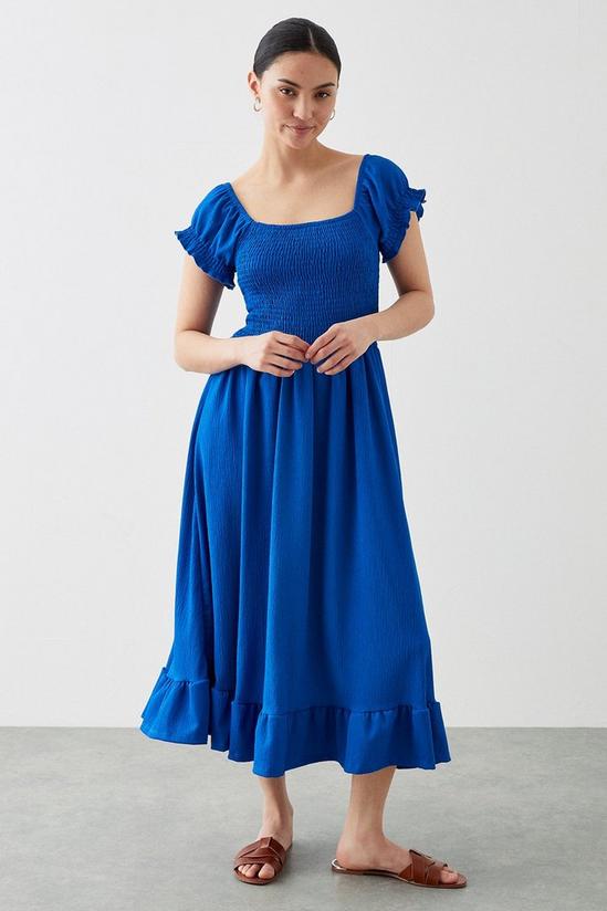 Dorothy Perkins Petite Shirred Midi Dress 2