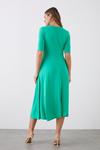 Dorothy Perkins Tall Green Short Sleeve Jersey Wrap Dress thumbnail 3