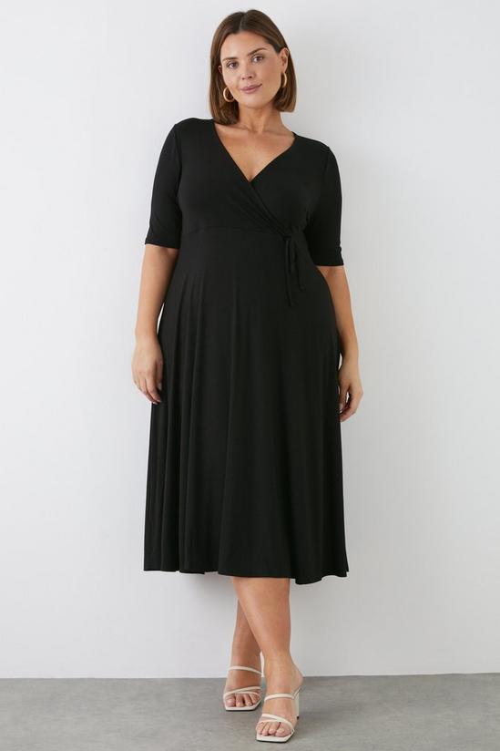 Dorothy Perkins Curve Short Sleeve Jersey Wrap Dress 1