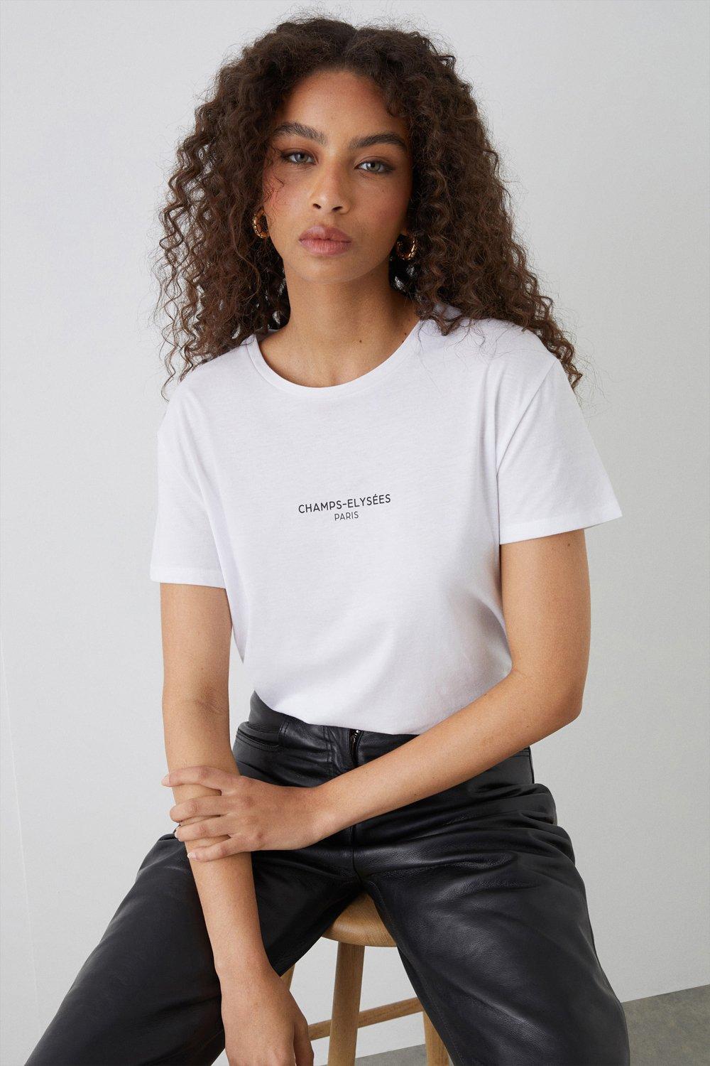 Women’s Champs Elysees Logo T-Shirt - white - XL
