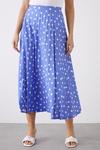 Dorothy Perkins Blue Spot Printed Pleated Midi Skirt thumbnail 2