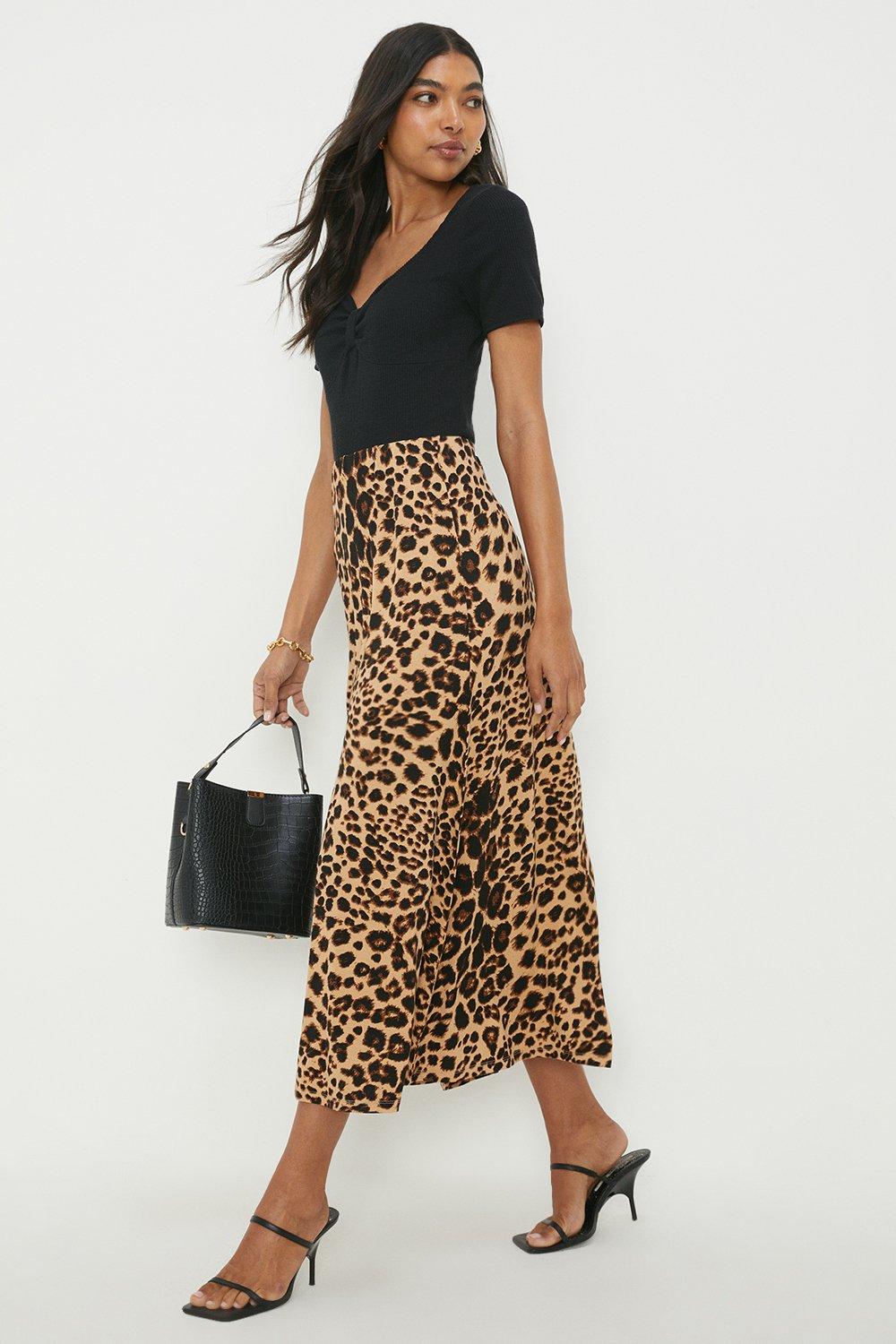 Animal print shop midi skirt xxl