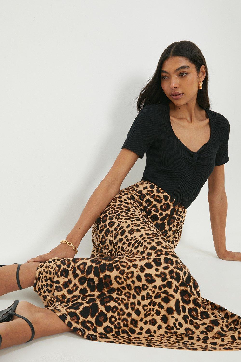 Animal print hotsell midi skirt quilt