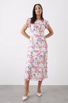 Dorothy Perkins Multi Floral Mesh Flutter Sleeve Midi Dress thumbnail 1