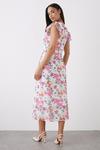 Dorothy Perkins Multi Floral Mesh Flutter Sleeve Midi Dress thumbnail 3