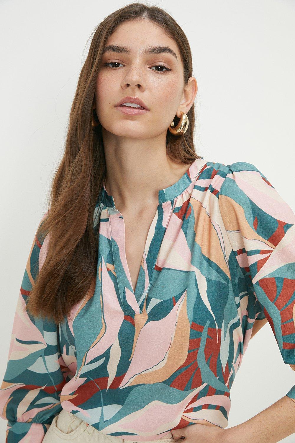 Shirts | Palm Print Overhead Shirt | Dorothy Perkins