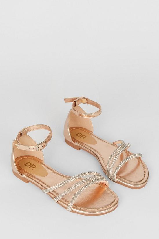 Dorothy Perkins Flora Diamante Flat Sandals 3