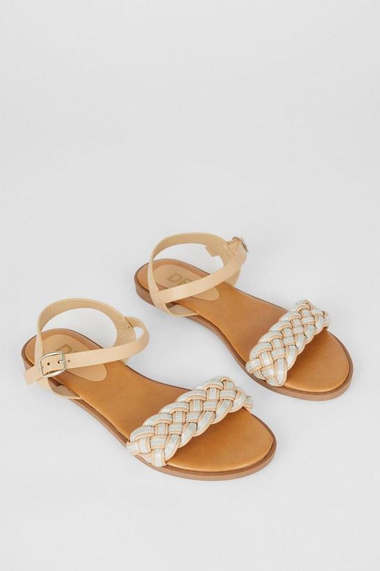 Dorothy Perkins Fion Plaited Glitter Sandals 3