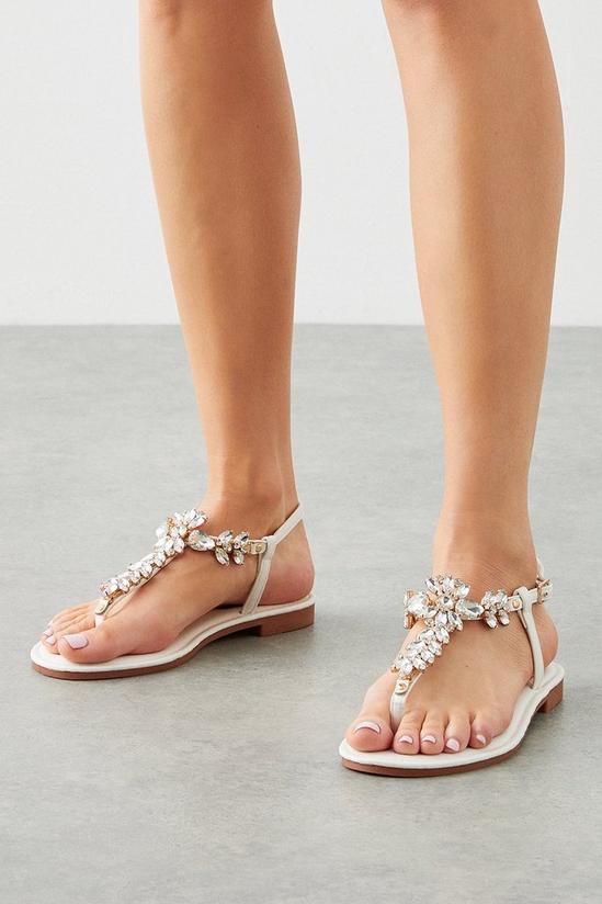 Dorothy Perkins Flore Embellished Toe Thong Sandals 1