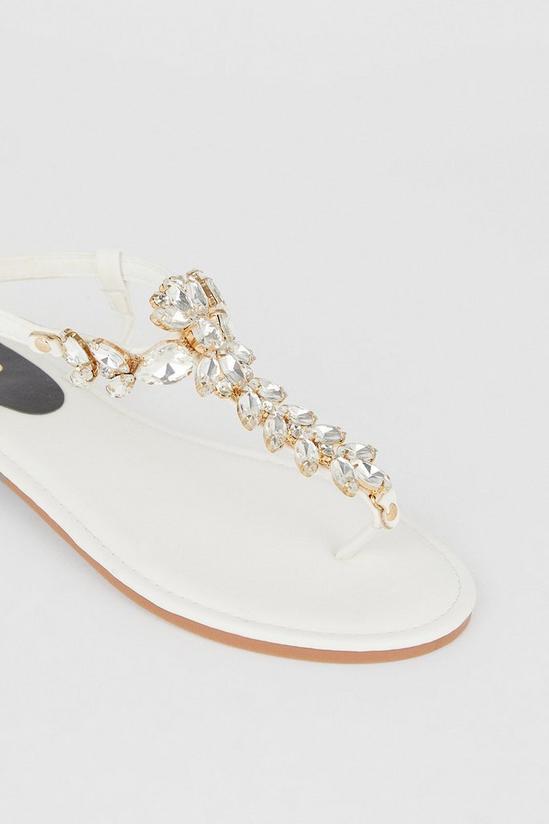 Dorothy Perkins Flore Embellished Toe Thong Sandals 4