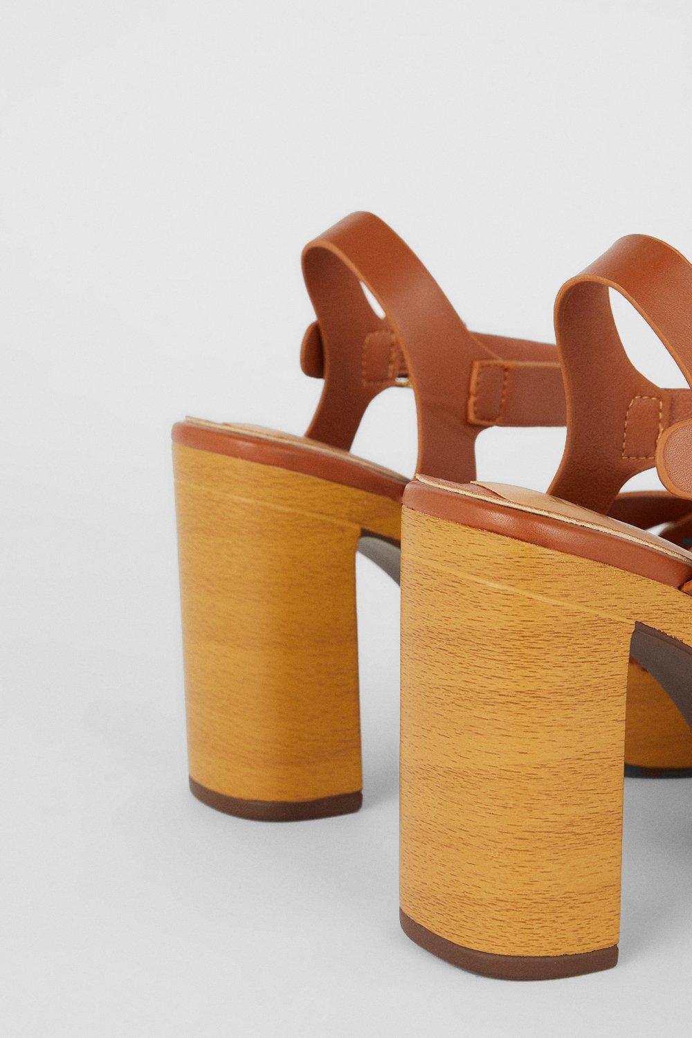 Faith Eva Wooden Platform Sandals