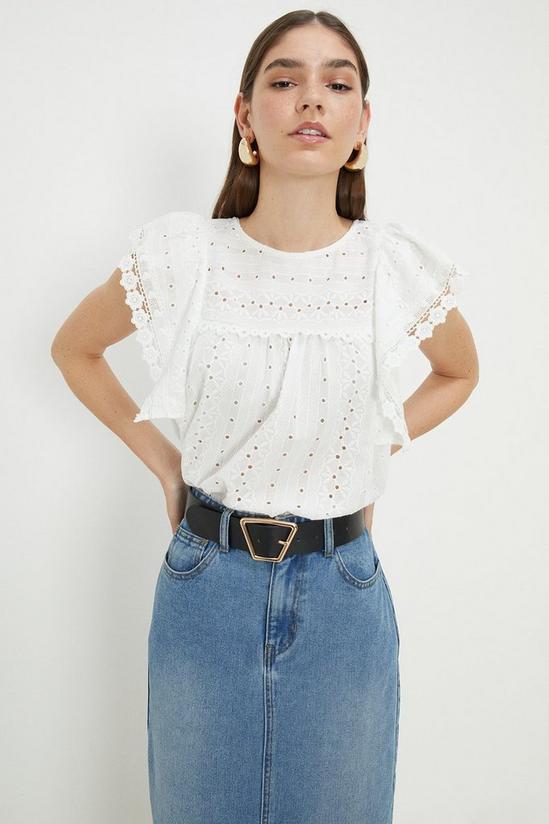 Dorothy Perkins Broderie Frill Top 2