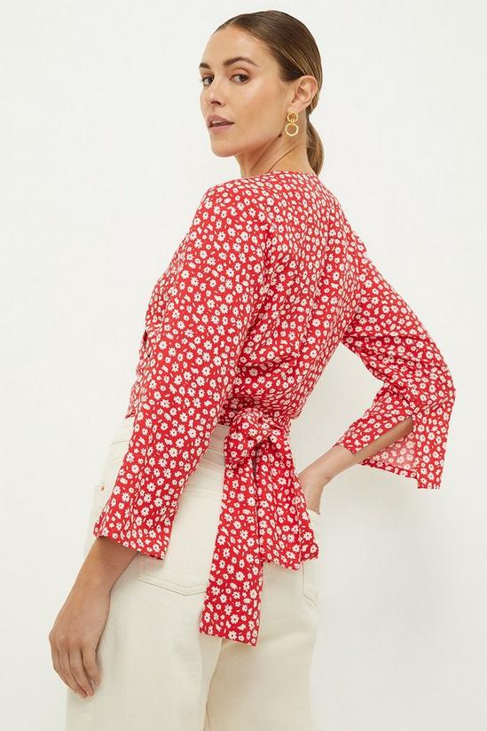 Dorothy Perkins Red Ditsy Wrap Top 3