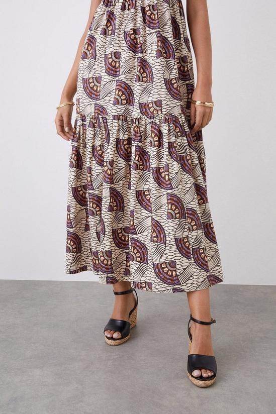 Dorothy Perkins Multi Print Strappy Tiered Midi Dress 4