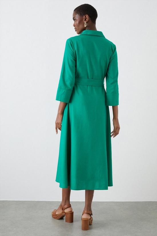 Dorothy Perkins Green Midi Shirt Dress 3