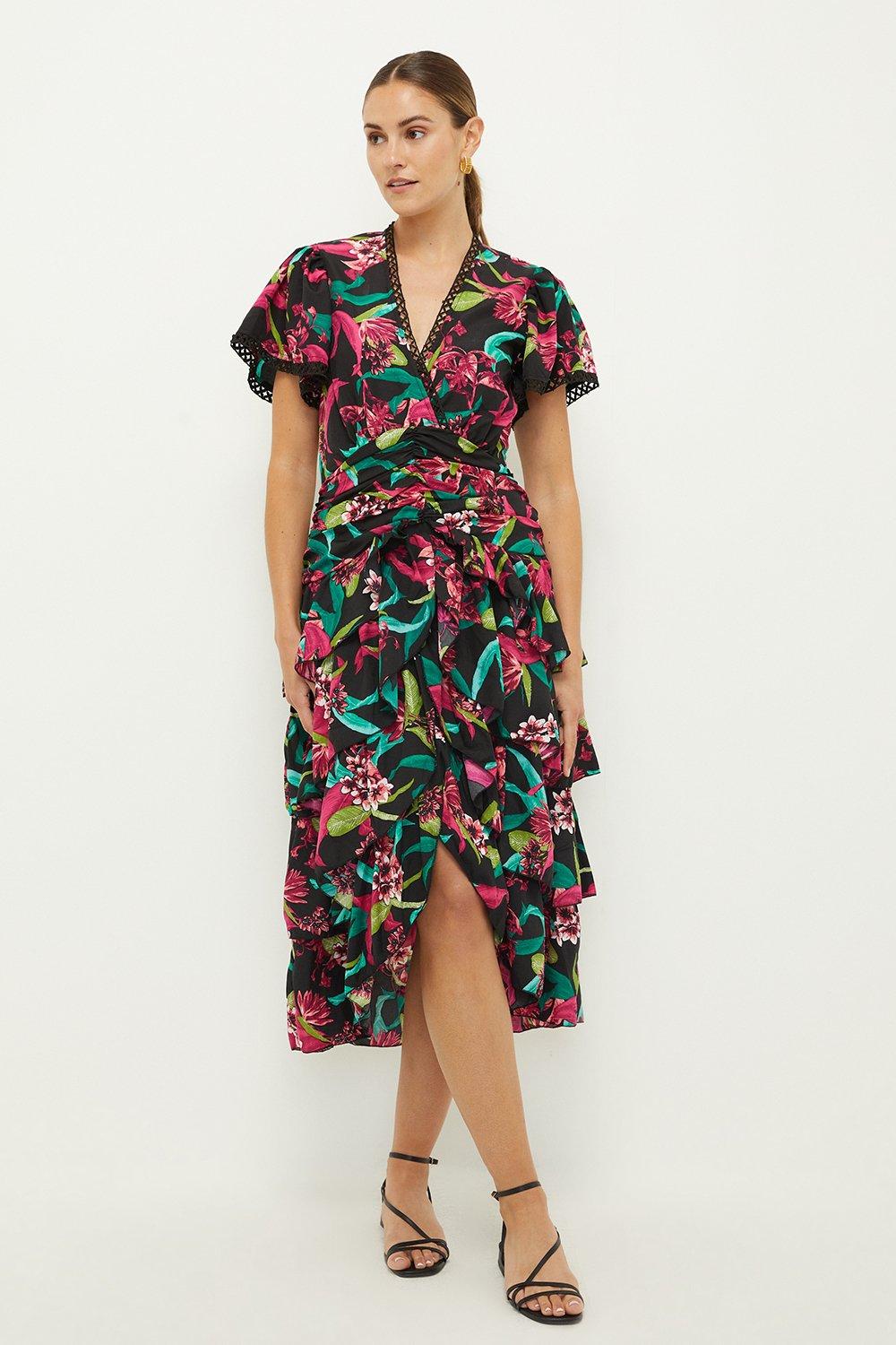 Dorothy perkins shop tropical print dress