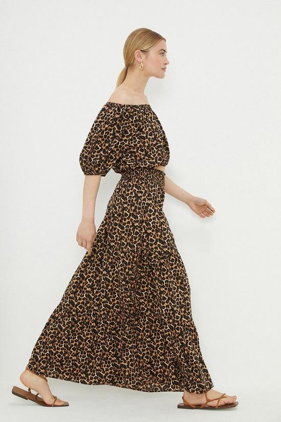 Dorothy Perkins Leopard Tiered Midi Skirt 1