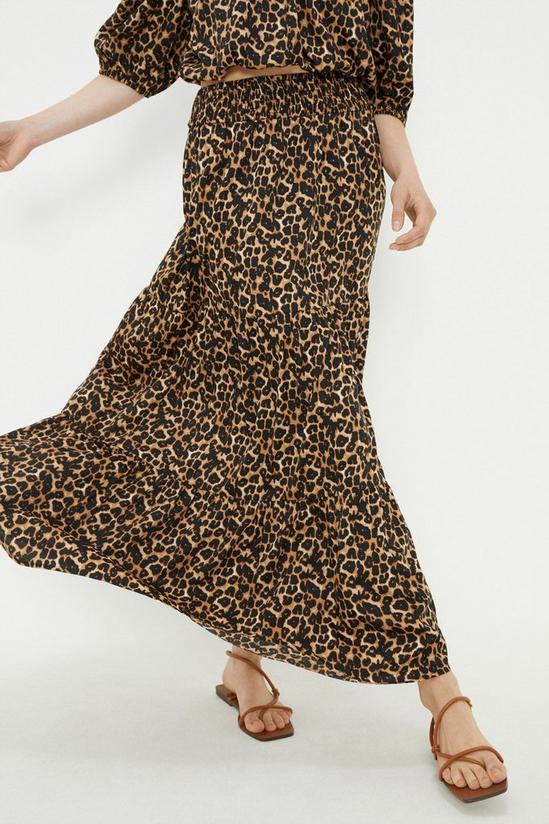 Dorothy Perkins Leopard Tiered Midi Skirt 2