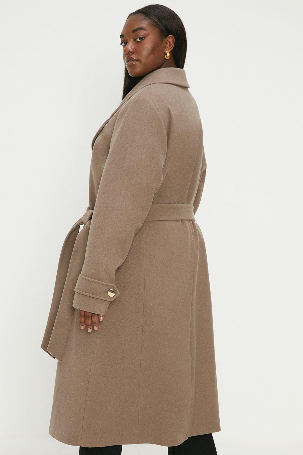 Dorothy perkins camel belted sale wrap coat