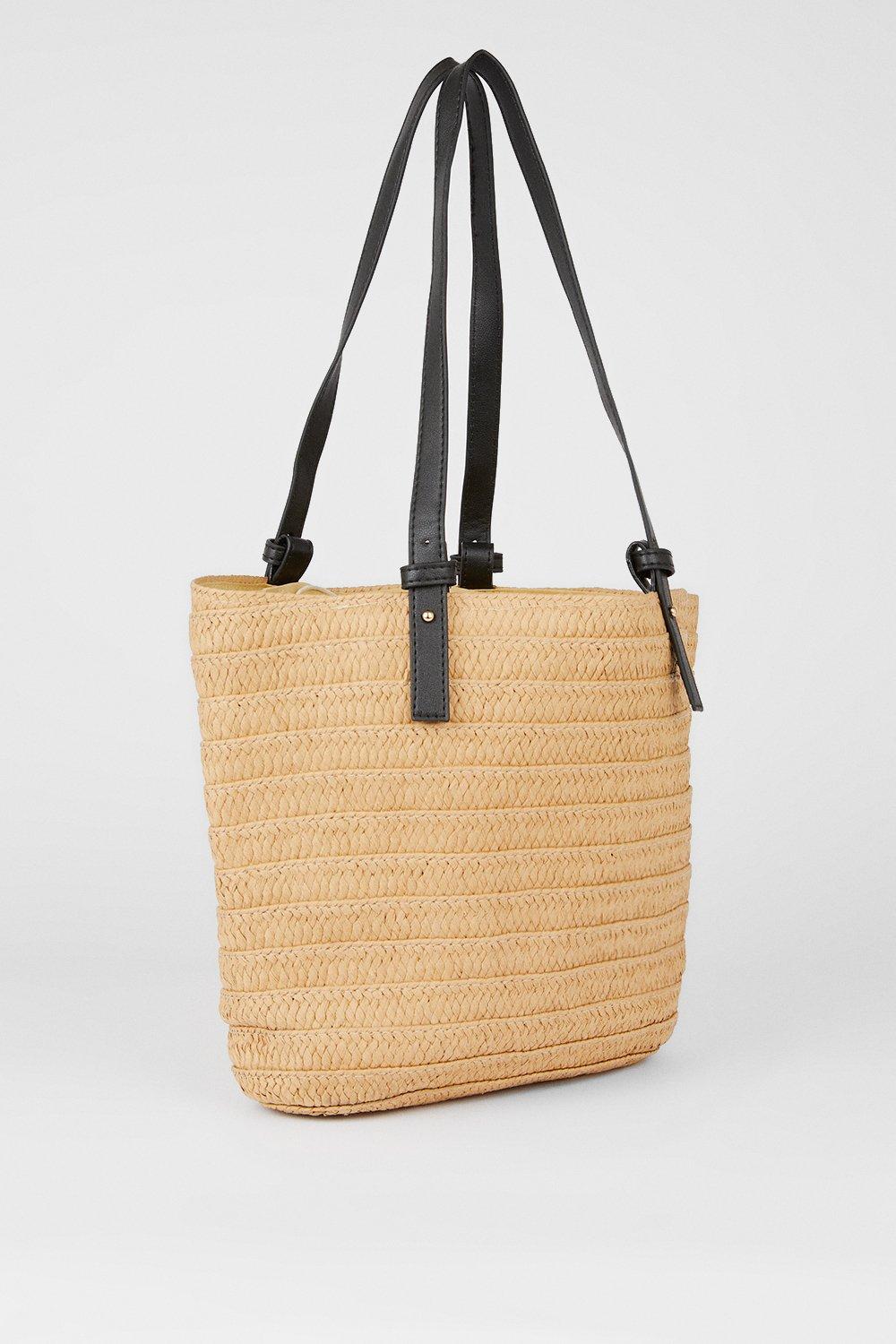 Dorothy perkins accessories 2025 raffia mix tote bag