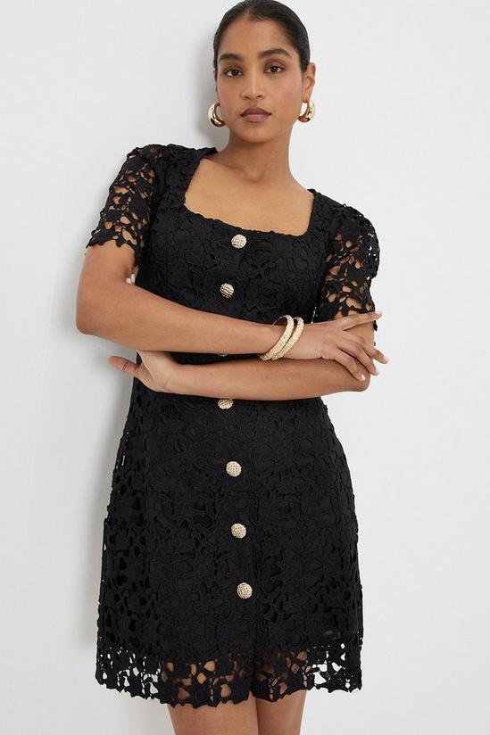 Dorothy Perkins Lace Button Front Mini Dress 3