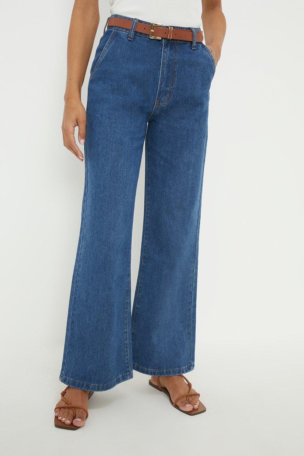 Jeans High Rise Wide Leg Jeans Dorothy Perkins