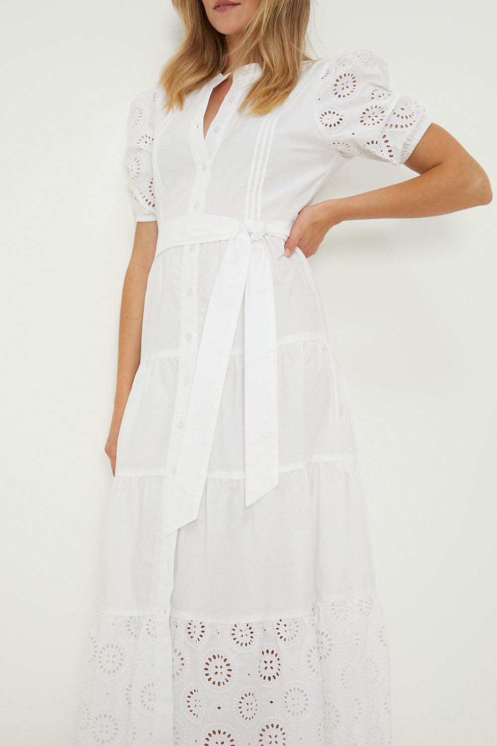 Dorothy perkins hotsell white broderie dress