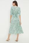 Dorothy Perkins Sage Floral Shirred Cuff Midi Dress thumbnail 3