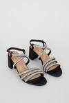 Good For the Sole Good For The Sole: Wide Fit Enya Sparkly Heeled Sandals thumbnail 3