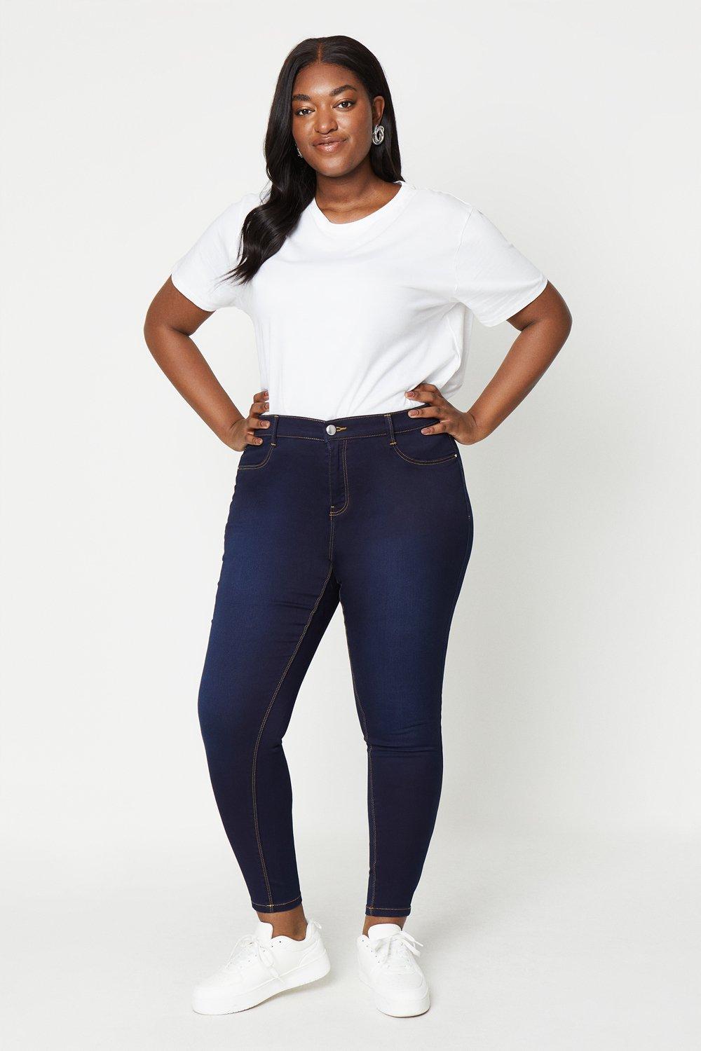 Women’s Curve Skinny Ankle Grazer Jeans - indigo - 26