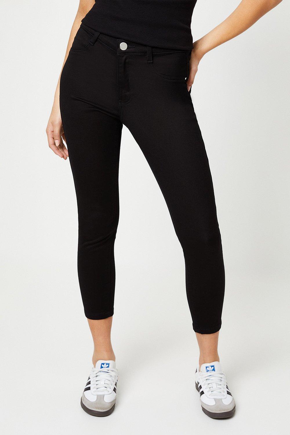 Women's Petite Skinny Ankle Grazer Jeans - black - 16
