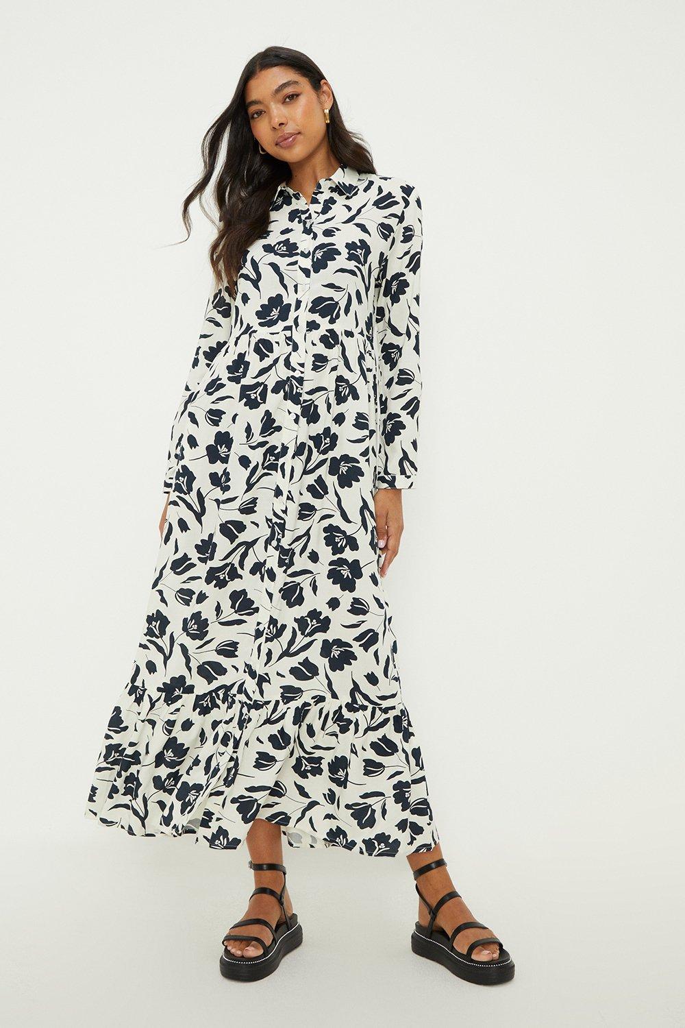 Dorothy perkins navy floral dress sale