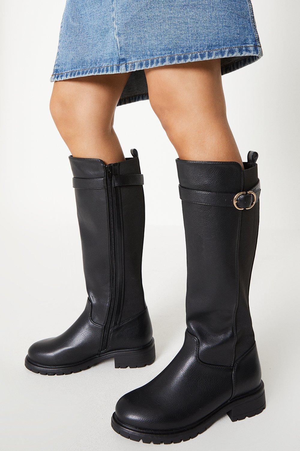 Women's Wide Fit Kara Casual Knee High Boot - black - 3