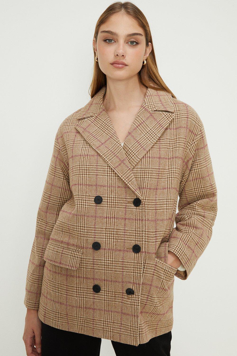 Dorothy perkins deals check coat