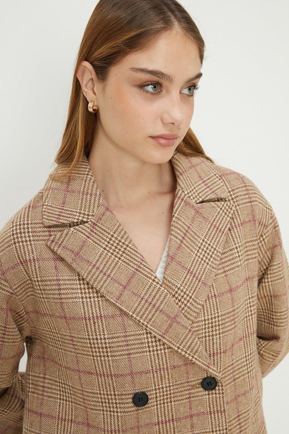 Dorothy perkins hot sale check coat