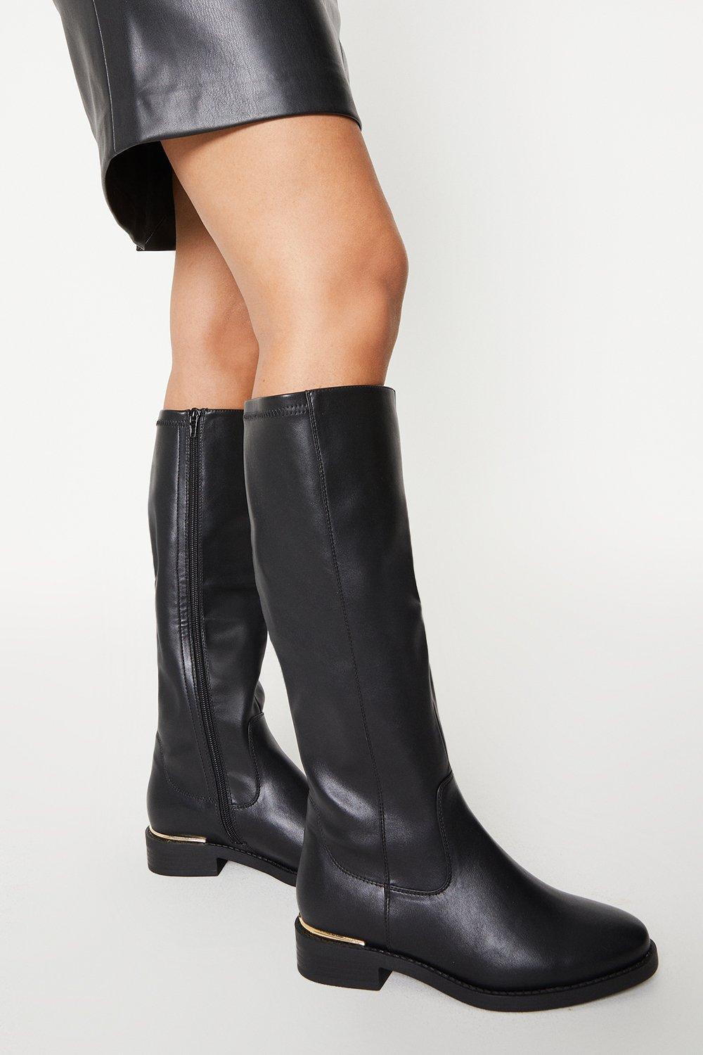 Comfortable black riding boots sale