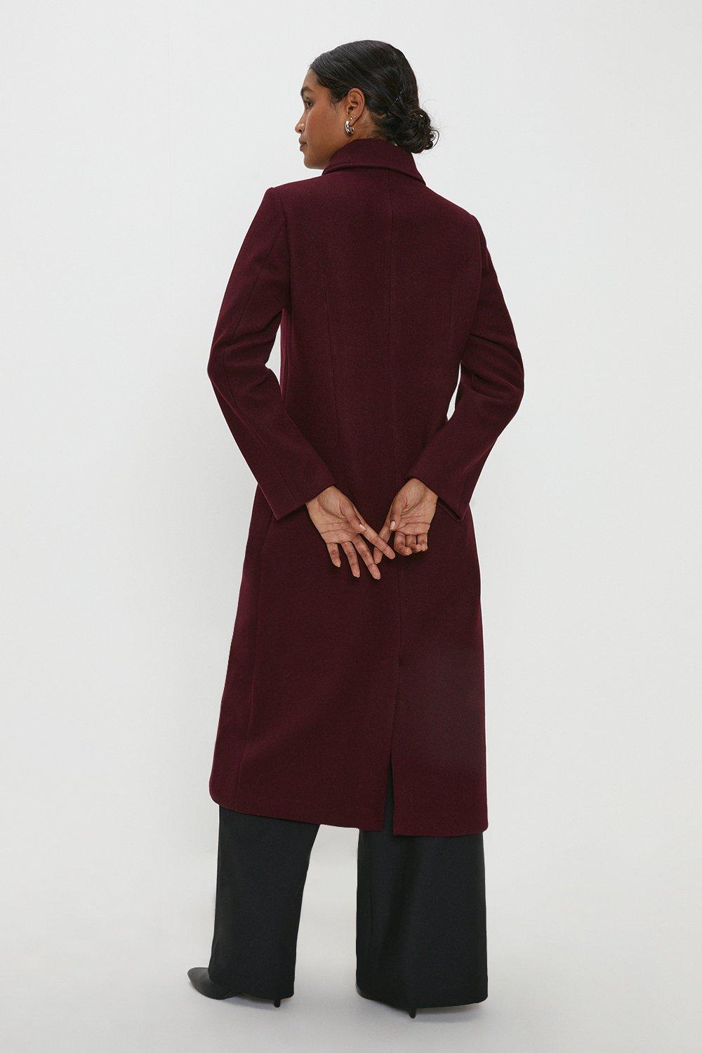 Dorothy perkins burgundy outlet coat