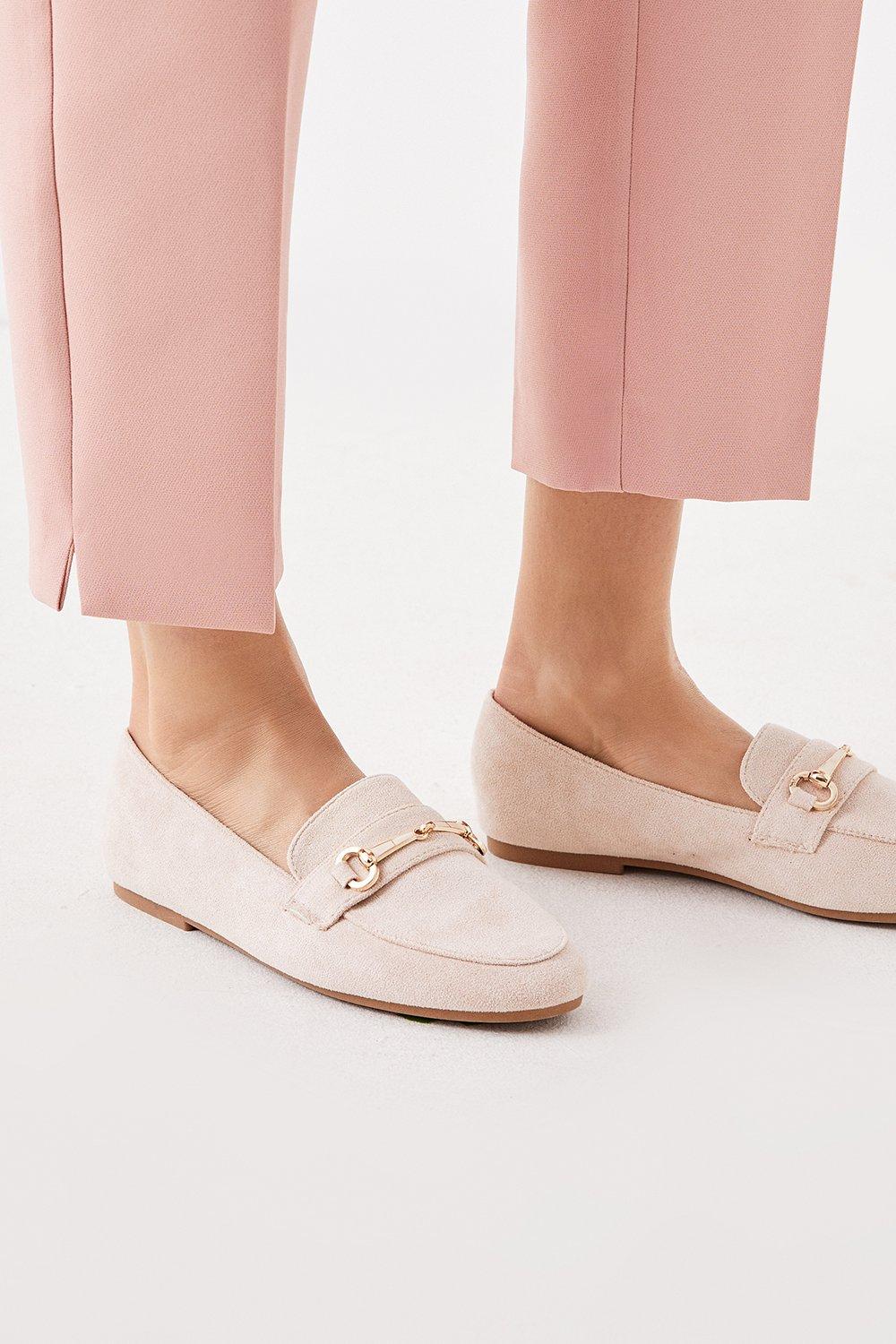 Womens Lily Round Toe Trim Loafers