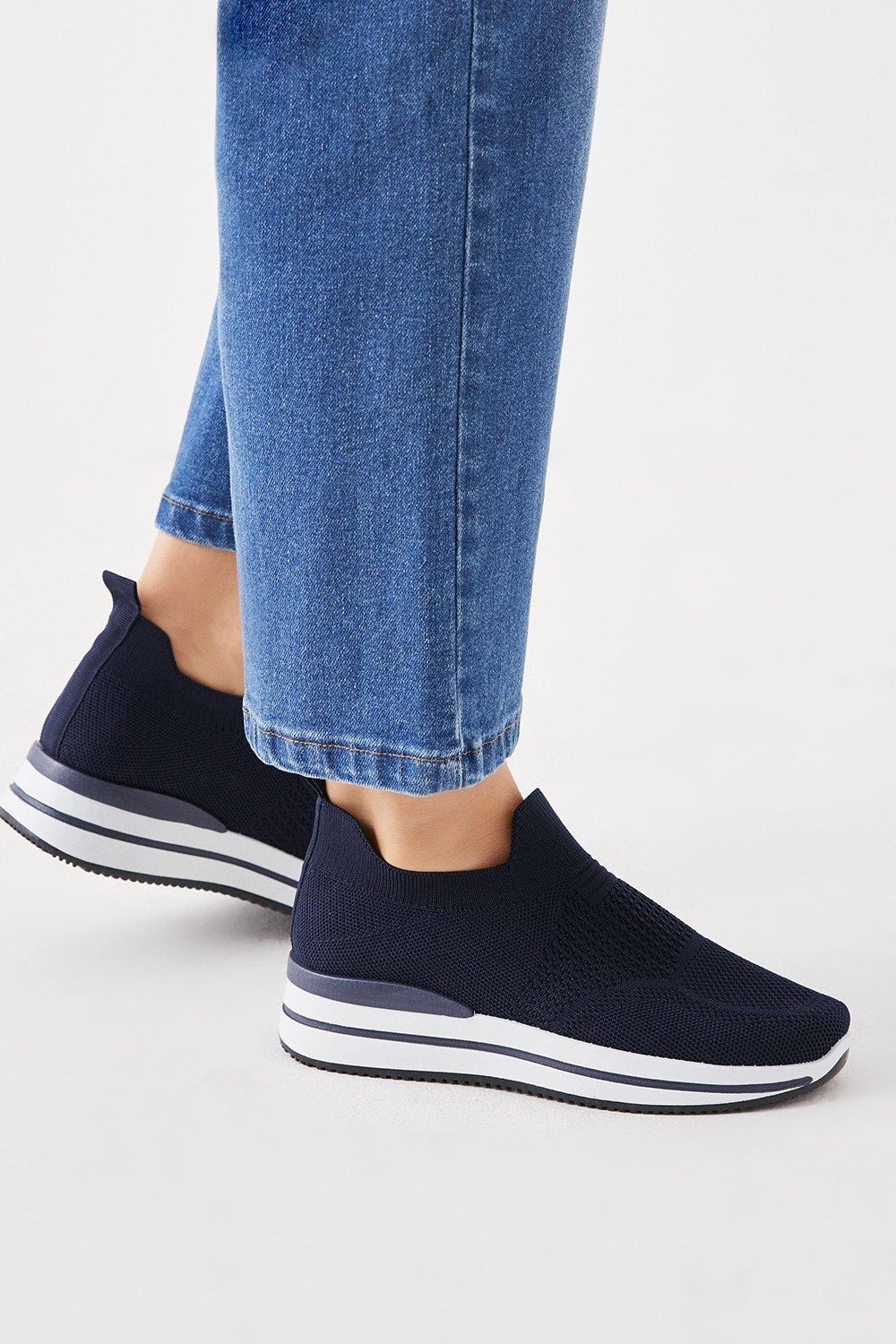 Women’s Good For The Sole: Naomi Wide Fit Comfort Trainers - navy - 7
