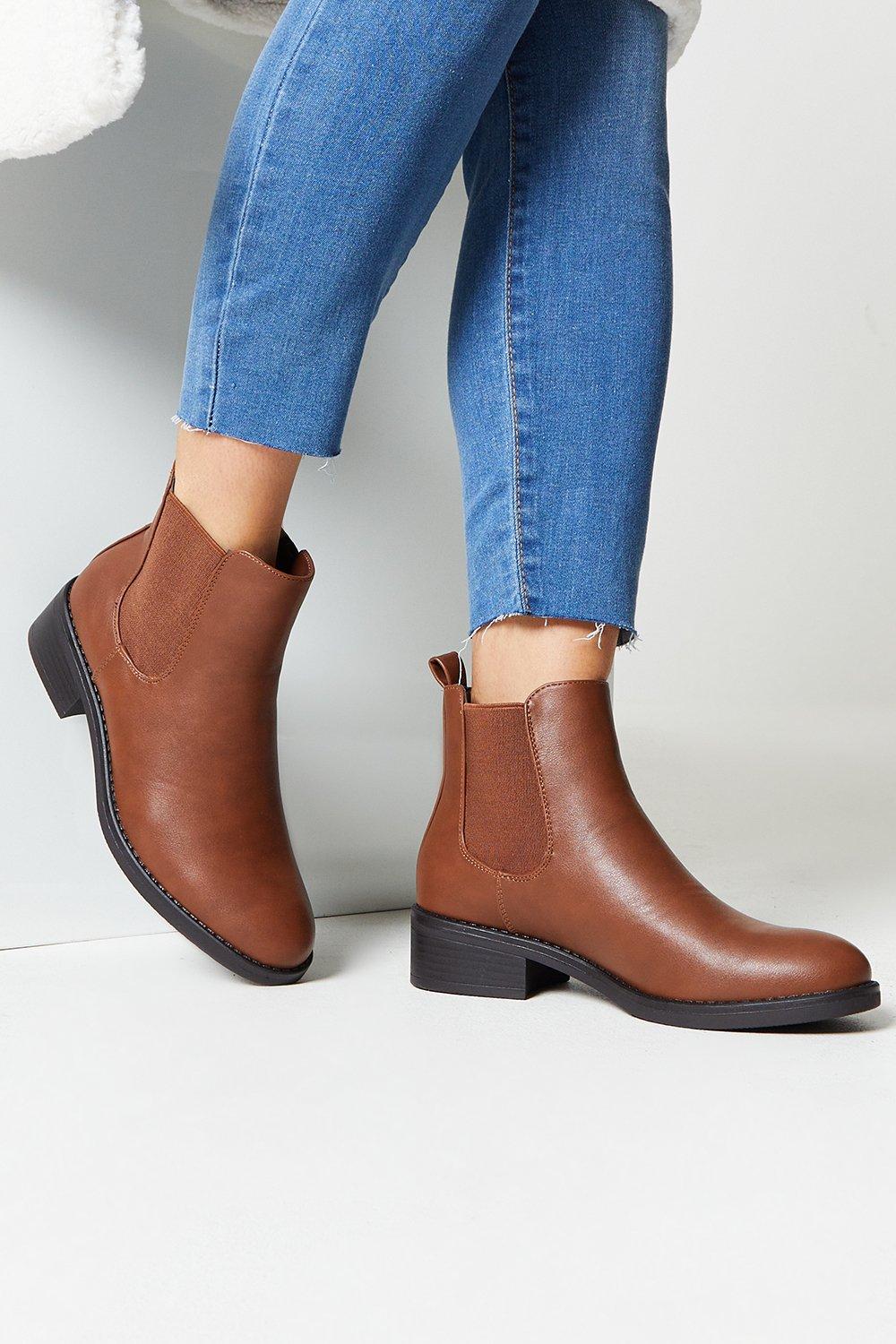 Women’s Maria Basic Chelsea Boots - tan - 5