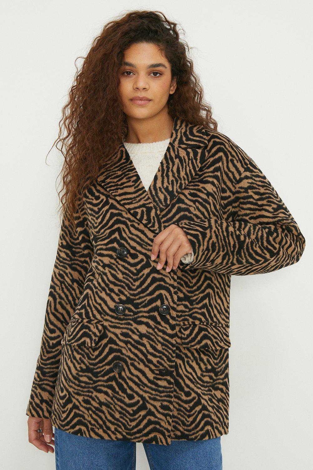 Dorothy perkins animal print coat sale