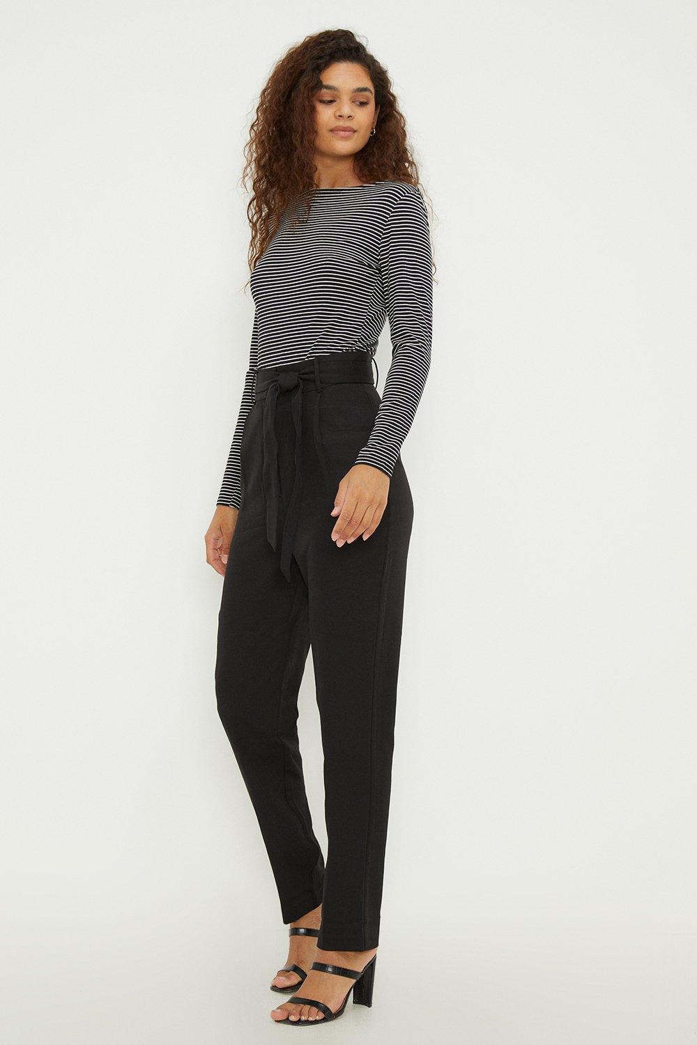 Slim paperbag clearance trousers